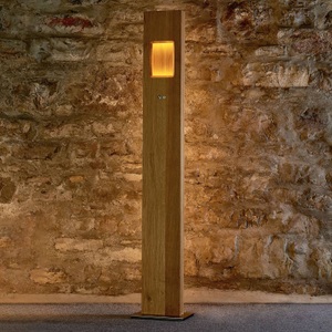 HerzBlut, HerzBlut Pan LED-Stehleuchte Eiche geölt, dimmbar, HerzBlut Pan LED-Stehleuchte Eiche geölt, dimmbar