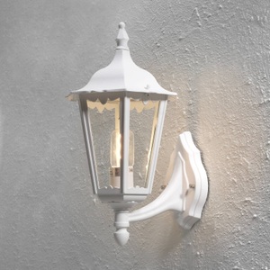 Außenwandleuchte Firenze, stehend, 48cm, weiß