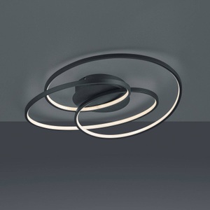 TRIO LEUCHTEN, LED-Deckenlampe Gale, 60 cm, schwarz matt