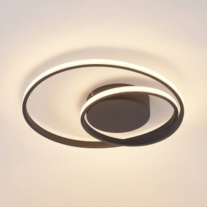 LINDBY, Lindby LED-Deckenlampe Emisua CCT dimmbar schwarz, Lindby LED-Deckenlampe Emisua CCT dimmbar schwarz