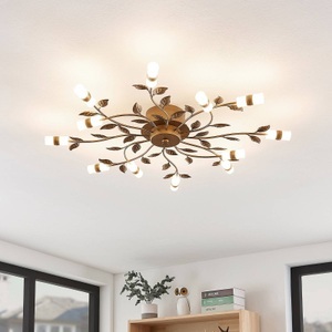 Lindby Bentas LED-Deckenleuchte aus Metall, bronze