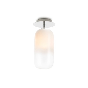 Artemide, Artemide Gople Mini Deckenleuchte weiß, Deckenleuchte Gople Mini glas weiß transparent / Glas - H 35 cm - Artemide transparent en glas