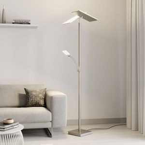 LUCANDE, Lucande LED-Deckenfluter Parthena, nickel, Lucande LED-Deckenfluter Parthena, nickel