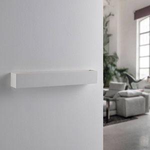 Weißer LED-Gipswandfluter Santino, eckig