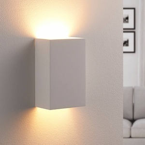 Colja - kantige LED-Wandleuchte aus Gips