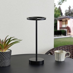 LUCANDE, Lucande Halona LED-Tischlampe, USB, schwarz, Lucande LED-Akkutischlampe Halona, schwarz, Alu, USB, IP54