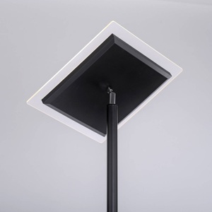 Leuchten Direkt, LED-Stehleuchte Hans mit Leselampe, eckig, schwarz, Just Light HANS 11710-18 LED-Standleuchte LED 21.5 W, 4 W Schwarz