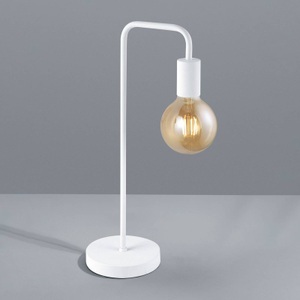 Trio Lighting, Tischleuchte Diallo ohne Schirm weiß matt, 
