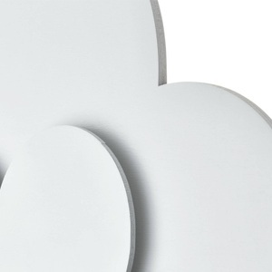 Elobra, LED-Wandleuchte Wölkchen mit Stecker, weiß, Holz, dimmbar, LED-Wandleuchte Wölkchen mit Stecker, weiß, Holz, dimmbar