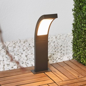 Moderne LED-Sockelleuchte Juvia in Grafitgrau
