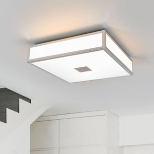 Lampenwelt.com, Eniola - quadratische Deckenleuchte, IP44, Eniola - quadratische Deckenleuchte, IP44