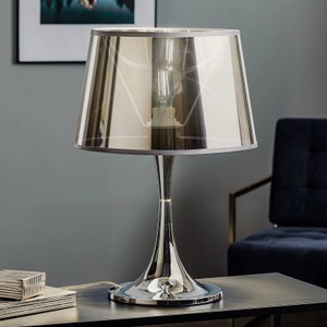 Ideallux, Tischleuchte London Cromo Höhe 48,5 cm, Tischleuchte London Cromo Höhe 48,5 cm