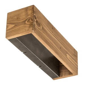 LED-Wandleuchte Brad aus Holz, up/down, 37x11 cm