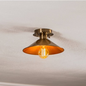 Home, Home - Hängelampe Berceste - Bronze, Deckenlampe Berceste N-662 1-flg. Ø24cm gold antik