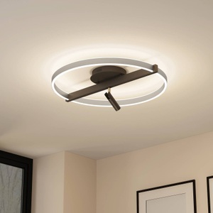 LUCANDE, Lucande Matwei LED-Deckenlampe ringförmig, nickel, Lucande Matwei LED-Deckenlampe ringförmig, nickel