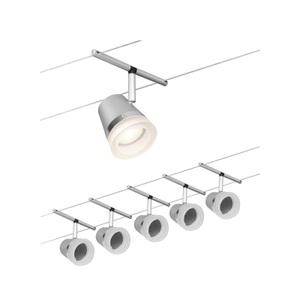 undefined, LED Seilsystemleuchte CONE, Paulmann WireDC Set Cone Seil-Basissystem GU5.3 Chrom (matt), Chrom