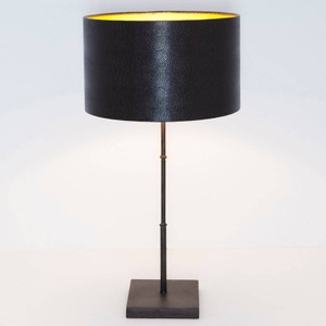 J. Holländer, Tischleuchte Bambus, braun-schwarz gold, Tischleuchte Bambus, braun-schwarz gold