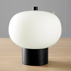 GROK, Grok iLargi LED-Tischlampe, Ø 24 cm, dunkle Esche, LEDS-C4 iLargi LED-Tischlampe Ø 24cm, dunkle Esche