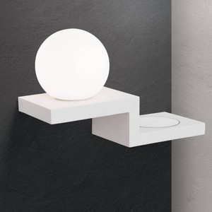 Orion, LED-Wandleuchte Snowball mit induktiver Ladefläche, LED-Wandleuchte Snowball mit induktiver Ladefläche