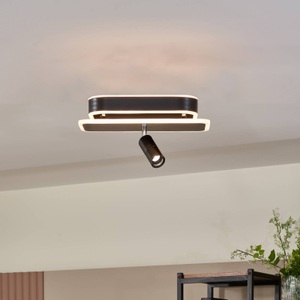 LUCANDE, Lucande Damivan LED-Deckenlampe, eckig schwarz, Lucande Damivan LED-Deckenlampe, eckig schwarz