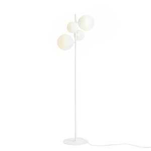 EULUNA, Stehleuchte Bloom, vierflammig, weiß, Stehleuchte Dione, vierflammig, weiß