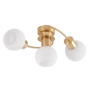 Lindby LED-Deckenleuchte Ciala, 3fl, messing