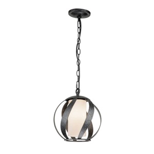 Quintiesse, Hängelampe Blacksmith schwarz/weiß einflammig, Hängelampe Blacksmith schwarz/weiß 1-flammig Ø25,4