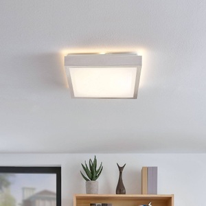 LINDBY, Lindby Margit LED-Alu-Deckenlampe, eckig, 32 cm, 