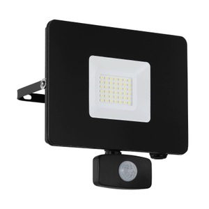 Eglo, LED-Außenstrahler Faedo 3 mit Sensor, schwarz, 30W, Eglo Applique extérieure Faedo 3