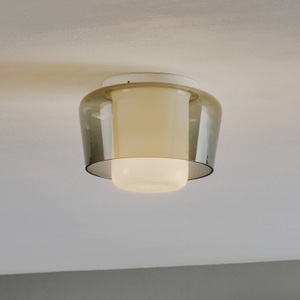 Helestra, Helestra Canio - Glas-Deckenleuchte, rauchgrau, Helestra Canio Glas-Deckenleuchte, rauchgrau