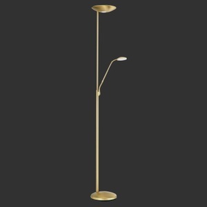 Orion, LED-Deckenfluter Cobra m. Leseleuchte messing, LED-Deckenfluter Cobra mit Leseleuchte messing