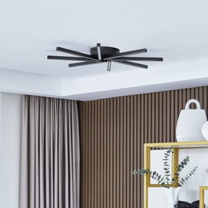 LUCANDE, Lucande Tjado LED-Deckenleuchte 3-Step-Dimmbar, Lucande LED-Deckenleuchte Tjado, Ø 70 cm, schwarz, Metall