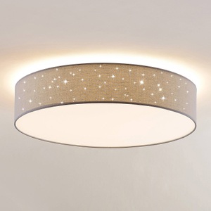 Lindby Ellamina LED-Deckenlampe, 60 cm, hellgrau