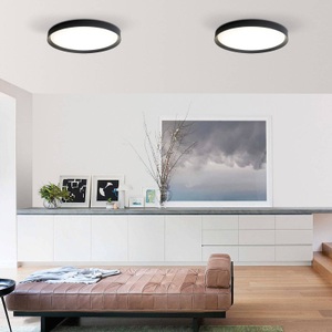 ACB ILUMINACIÓN, LED-Deckenlampe Minsk DALI Ø 60cm Casambi schwarz, 