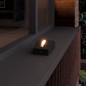 Lampenwelt.com, LED-Außenwandleuchte Marka, Aluminium dunkelgrau, LED-Außenleuchte Marka, Aluminium dunkelgrau