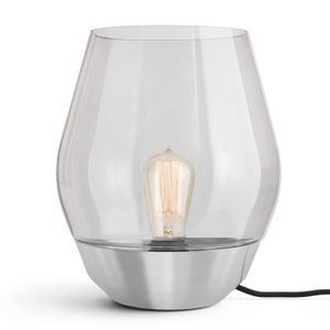 New Works, New Works Bowl Tischlampe Stahl/Rauchglas, New Works Bowl Tischlampe Stahl/Rauchglas