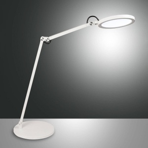 Fabas Luce, LED-Schreibtischleuchte Regina mit Dimmer, weiß, LED-Schreibtischleuchte Regina mit Dimmer, weiß