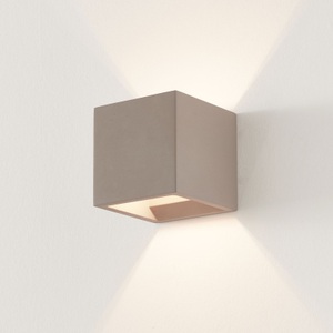 Lampenwelt.com, Beton-Wandlampe Jayden in eckiger Form, Lindby Jayden Wandlampe in eckiger Form