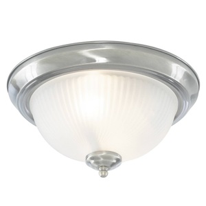 Searchlight, Geriffelte Deckenleuchte American Diner, Deckenleuchte American Diner IP44, chrom