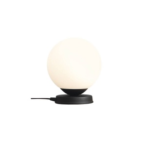 EULUNA, Tischleuchte Ball, Gestell schwarz, Tischleuchte Dione, Gestell schwarz