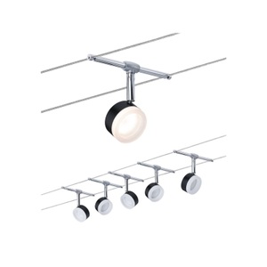 Paulmann, Paulmann 94457 Seil-Komplettsystem LED fest eingebaut LED Schwarz, Chrom, Paulmann Wire Systems 94457 Seil-Komplettsystem LED fest eingebaut LED Schwarz, Chrom
