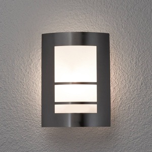 Lampenwelt.com, Schöne LED-Außenwandleuchte Katalea in Silber, 