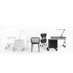 KARTELL, Kartell Aledin Tec - LED-Tischleuchte, weiß, Tischleuchte Aledin TEC LED plastikmaterial weiß / LED - Flacher Diffusor / Version mattlackiert - Kartell weiß en plastikmaterial
