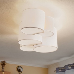 TK LIGHTING, Deckenleuchte Mona fünfflammig, weiß, Deckenleuchte Mona fünfflammig, weiß