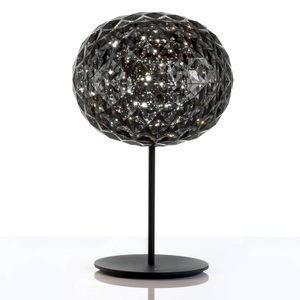 KARTELL, Kartell Planet - LED-Tischlampe, rauchgrau, Tischleuchte Planet LED plastikmaterial grau schwarz / LED - H 53 cm - Kartell schwarz en plastikmaterial