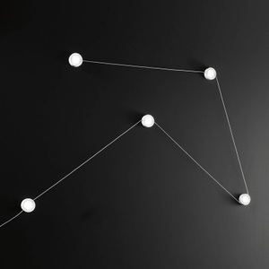 Fabas Luce, LED-Wandleuchte Giro mit Schalter, fünfflammig, 