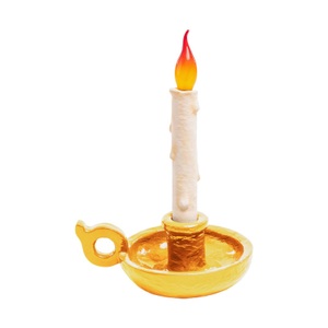Seletti, Grimm Bugia Lampe ohne Kabel / H 31 cm - Aufladbar über USB - Seletti gold en plastikmaterial, Schnurlosleuchte Grimm Bugia plastikmaterial gold / H 31 cm - Aufladbar über USB - Seletti gold en plastikmaterial