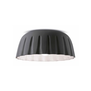 FERROLUCE, Deckenleuchte Madame Gres Keramik 17 cm anthrazit, Deckenleuchte Madame Gres Keramik 17 cm anthrazit