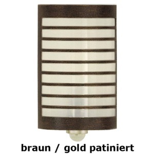 Heibi, Wandleuchte TERU mit Bewegungsmelder braun/gold pa, 