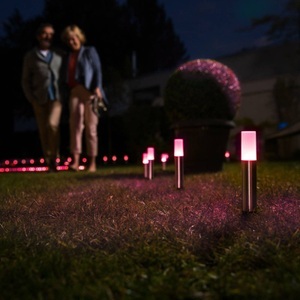 LEDVANCE, LEDVANCE 4058075478251 SMART+ GARDEN POLE 3 Pole extension LED-Gartenstrahler LED LED fest eingebaut 3.1 W Stahl, Ledvance SMART+ WiFi 2,6-W-LED-Gartenstrahler GARDEN POLE Erweiterungs-Set, 120 lm, RGBW, IP65,3 Stk